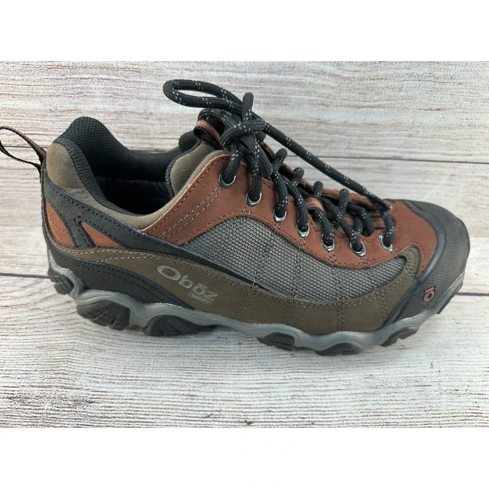 Oboz Men's Earth Firebrand II B-Dry Low Top Leather Lace Up Hiking Shoes Size 9